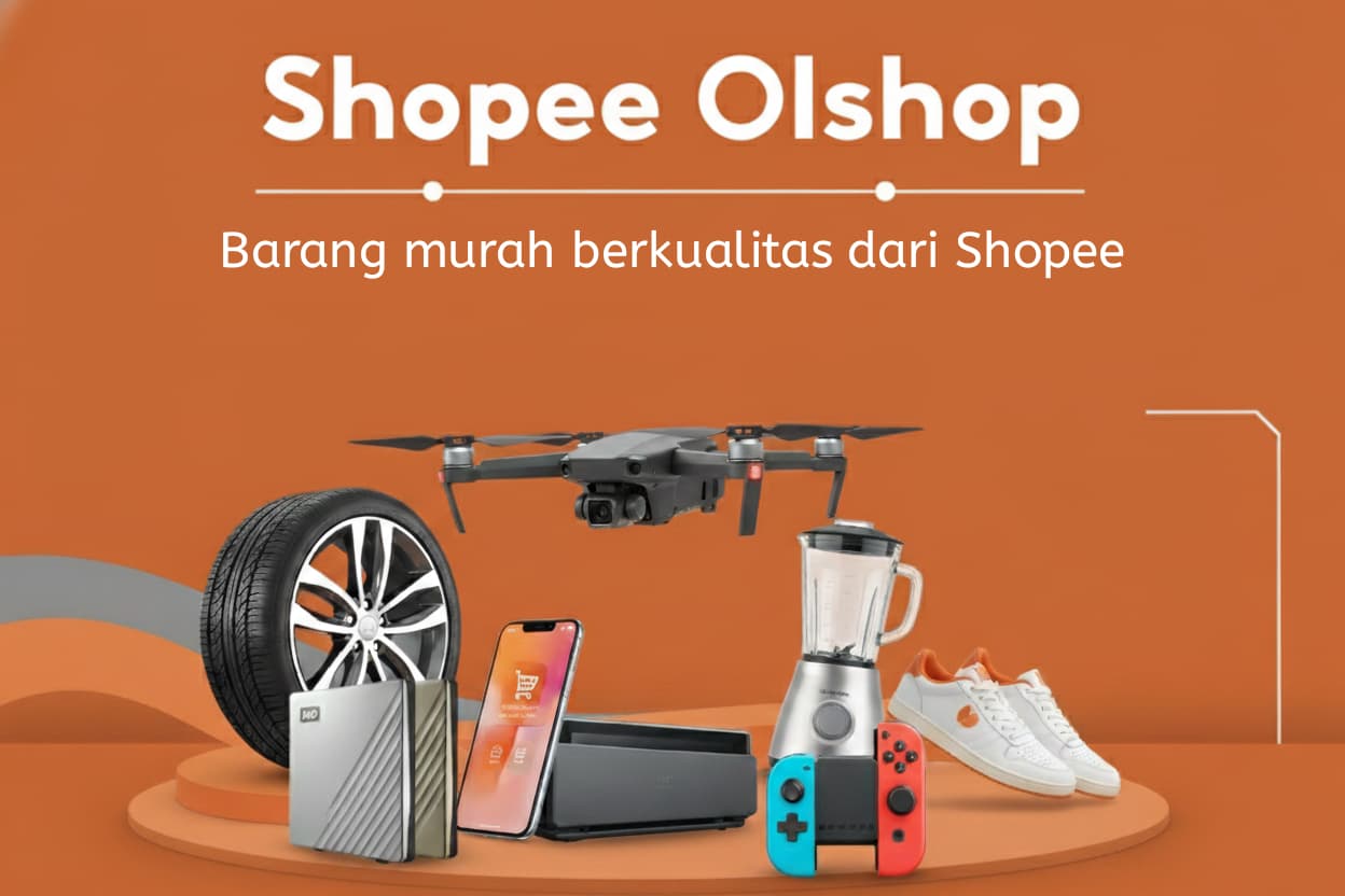Ilustrasi keranjang belanja Shopee penuh produk terlaris